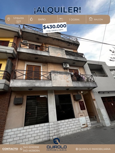 ALQUILER DPTO. CENTRO URQUIZA 327